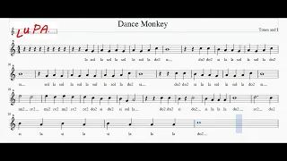 Dance Monkey versione facilitata - Flauto dolce - Note - Spartito - Karaoke - Instrumental.