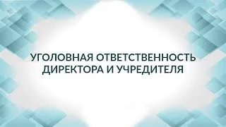 Уголовная ответственность директора и учредителя. Статья 199. Советы адвоката.