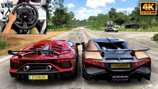 Lamborghini Aventador SVJ & Bugatti Divo | Forza Horizon 5 | Thrustmaster T300RS gameplay