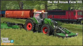 Mowing & Collecting Grass & Making Grass Silage🔹The Old Stream Farm Ep.81🔹Farming Simulator 22