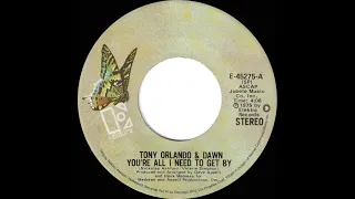 1975 HITS ARCHIVE: You’re All I Need To Get By - Tony Orlando & Dawn (stereo 45)