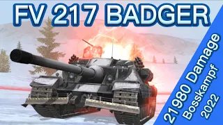 | FV 217 Badger | WOT Blitz | 21,9 k Damage | Bosskampf 2022 | Megadamage | OP Tank |
