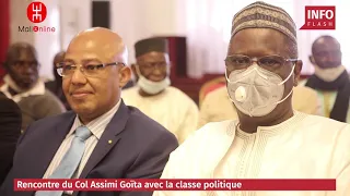 Le président de la transition SEM le Col Assimi Goïta et la classe politique, ce 29 novembre 2021