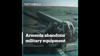 Abandoned Armenian military equipment in occupied Karabakh