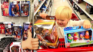 I TOOK HIM ON HIS FIRST WWE TOY HUNT!