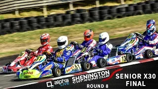 Senior X30 Final - Round 8 -  Shenington Kart Racing Club - 2018