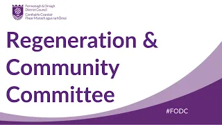 Regeneration and Community Committee (17/01/2023)