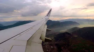 Ryanair Boeing 737-800 SCENIC ALPS Approach into Milan Bergamo Airport | Seat 21F