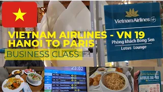 Vietnam Airlines Business Class: Luxury in the Sky A350-900 ✈️🍜 | Hanoi to Paris VN19 🥂🌏