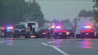 Wrong-way pursuit through IE ends in deadly shoot-out on 10 Freeway