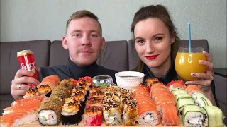 МУКБАНГ РОЛЛЫ СУШИ | MUKBANG ROLLS SUSHI