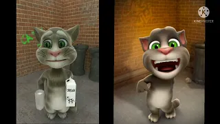 old talking tom vs new talking tom: milk contest (made on a mobile phone not an ipad)