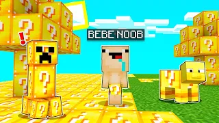 BEBE NOOB TODO LO QUE TOCA SE CONVIERTE EN LUCKY BLOCK