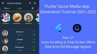 Auto Scrolling in Chat Screen in Flutter Social Media Chat App Generation Tutorial | Part 27