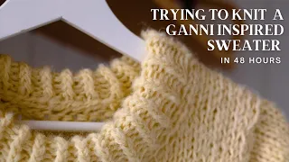 Trying To  Knit A Ganni Inspired Sweater in 48 Hours