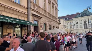 Aston Villa fans taking over Warsaw