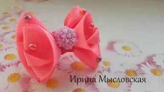 Бантик для маленьких принцесс канзаши мк/ Bow for little princesses DIY/Arco para pequeñas princesas