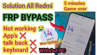 Mi Note 10 Pro MIUI 14 FRP BYPASS Android 13 Without PC 100% All POCO Redmi 2023 New Security