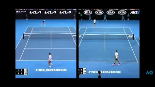 Sinner and Federer made the same shot at AO ( Federer audio)