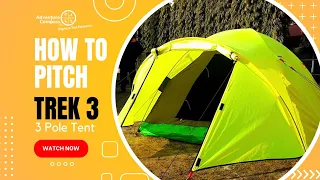 How to Pitch/Install/setup a 3 pole tent Trek 3 by @Adventure_Compass_Doon Tutorial