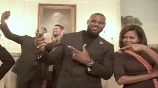 Barack Obama and Lebron James MANNEQUIN CHALLENGE IN THE WHITE HOUSE
