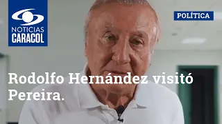 Rodolfo Hernández visitó Pereira y lanzó propuestas para cafeteros y campesinos