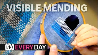 Visible mending brings new life to old damaged clothes 🧵✂️ | Everyday | ABC Australia