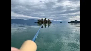 Fly fishing for lake trout - Flathead Lake October 2018
