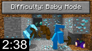 Minecraft Speedrunners VS "Baby Mode" Difficulty...