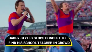 Harry Styles stops concert to find his beloved former teacher in crowd | Viral Video