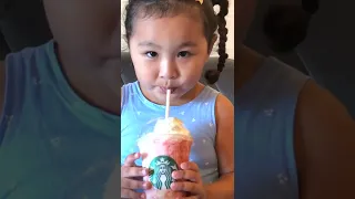 This Happens When Cute 3-year-old Goes to Starbucks #shorts #toddler #starbucks