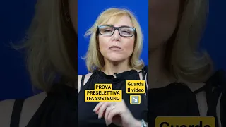 Prova preselettiva TFA Sostegno - VIII Ciclo 2023