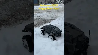 Welcome 2023! Happy New Year! Traxxas TRX4 Tactical with Traxx Snow Trailing - Wild Thing Tone Loc