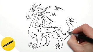 Как Нарисовать Дракона - How to Draw a Dragon easy