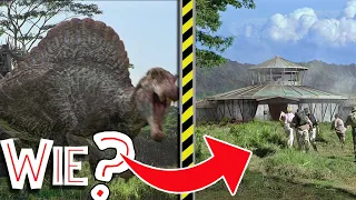 Wieso der Spinosaurus durch den Zaun aber nicht durch das Tor brechen konnte❗ |Jurassic-Trivia🦖