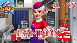 AIRPLANE CHEFS: London Levels 41 - 45 ⭐⭐⭐ (Cooking Game)