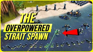 The Best Strait Spawn Is Actually Water - Beyond All Reason (BAR)