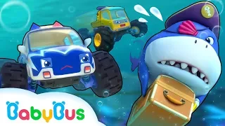 Mobil Monster & Hiu Bajak Laut | Lagu Anak-anak | BabyBus Bahasa Indonesia