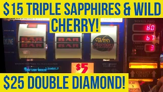 Old School Slots Presents: $25 Double 💎 $15 Wild Cherry & Triple Sapphires $10 Triple 💎 & Chainsaws!