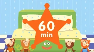 【Kid Songs | English Vocabulary】60 min Nursery Rhymes | 5 Little Monkeys + More