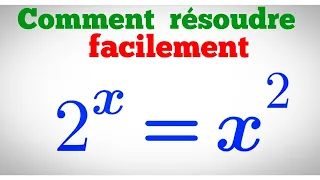 Voici comment résoudre cette équation