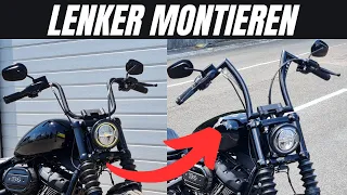 Harley Davidson Softail Handlebar installation Street Bob Breakout