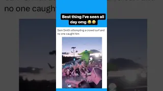 Fat Megapoofta attempts crowdsurfing