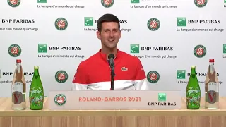 Novak Djoković press conference after epic match vs Rafa Nadal | Roland Garros 2021