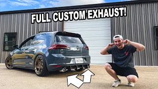 Big Turbo GTI gets a FULL CUSTOM EXHAUST! (sounds SICK!)