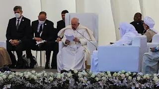 Watch: Pope Francis celebrates mass on historic visit to Iraq