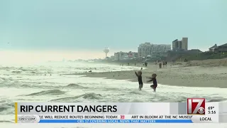 Rip current dangers at NC beaches