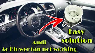 Audi ac blower fan not working easy solution.