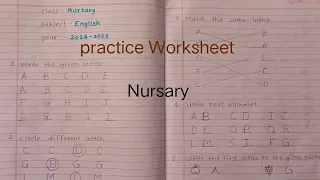 Nursary ll practice Worksheet ll #learning