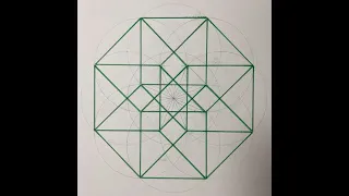 8 Sided Star and 3d Shape - 2d Version of Tesseract - Octagram